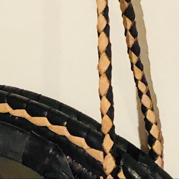 African Leather Woven Crossbody